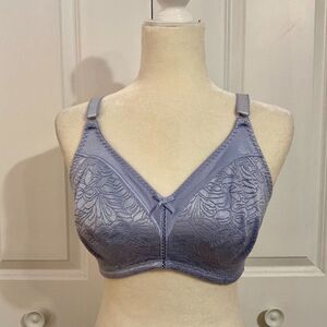 Bali Purple Satin Soft Cup Full Coverage Wide Strap Bra Size 36D